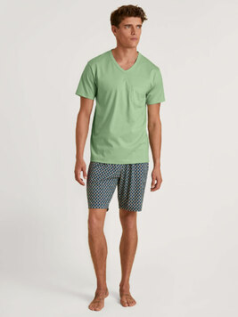 Трикотажный комплект (футболка, шорты) 47187 (613) зеленый Calida