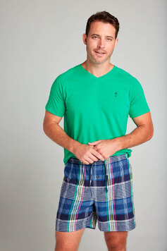 Трикотажная пижама (футболка + шорты) 500204 зеленый Jockey