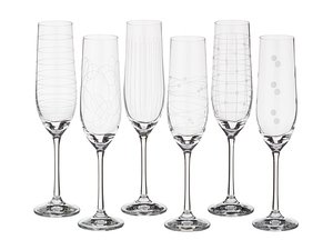 Набор бокалов для шампанского 674-322 из 6 шт. "Виола" 190 мл