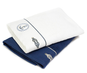 Махровое полотенце с вышивкой (1 шт) Anchor Tivolyo