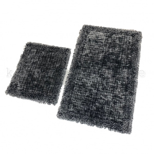 Комплект жаккардовых ковриков (60х100 + 50х60) Ekose Eskiеme антрацит Karven