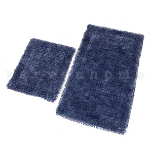 Комплект жаккардовых ковриков (60х100 + 50х60) Ekose Eskiеme синий Karven