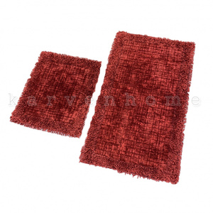 Комплект жаккардовых ковриков (60х100 + 50х60) Ekose Eskiеme вишневый Karven
