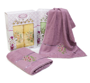 Комплект полотенец с вышивкой (50х90, 70х140) Malina Dnz