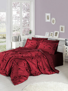Комплект постельного белья из сатина Calisto Red Karven