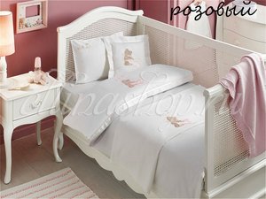 Pourtol розовый детское белье в кроватку Tivolyo