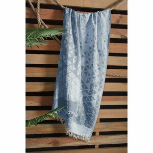 Хлопковое пляжное полотенце 90x160 (1 шт) RAISA голубой Sarev