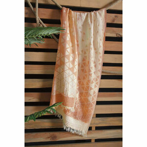 Хлопковое пляжное полотенце 90x160 (1 шт) RAISA оранжевый Sarev