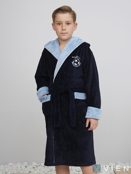 Детский халат с капюшоном Ronaldo темно-синий Five Wien