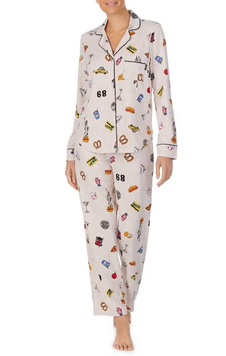 Женская трикотажная пижама (жакет, брюки) YI2122442F бежевый DKNY