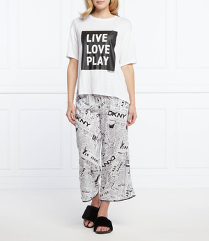 Женская вискозная пижама (футболка, брюки) YI2522526 белый DKNY