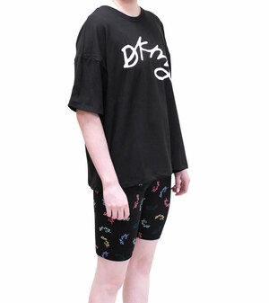 Трикотажный комплект (футболка, шорты) YI50001 черный DKNY